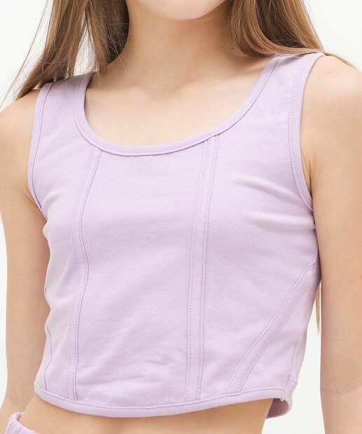 Blusa Juvenil Cropped Corselet Marisa Tam 10 a 16