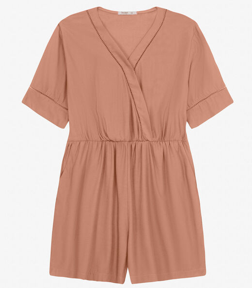 Macaquinho Feminino Plus Size Secret Glam Marrom