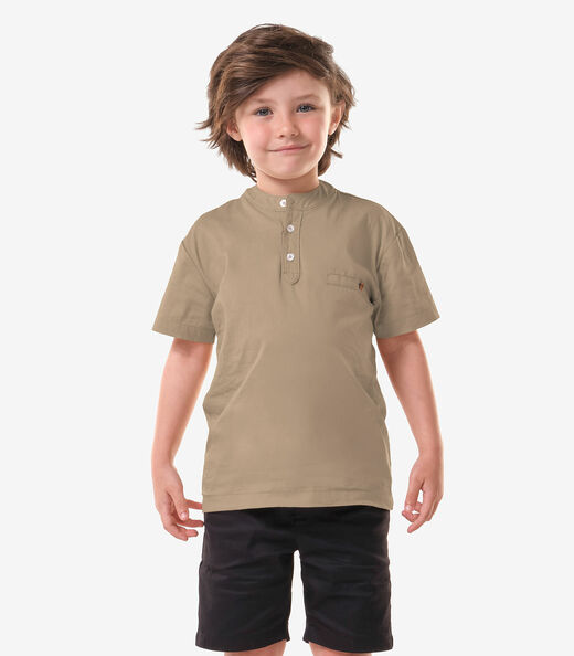 Image_Conjunto Infantil Camisa Com Bermuda Trick Nick Bege