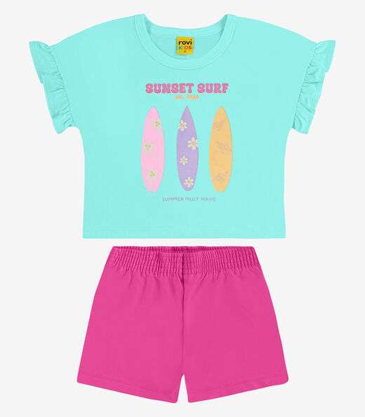 Image_Conjunto Infantil Blusa Com Shorts Rovi Kids Azul