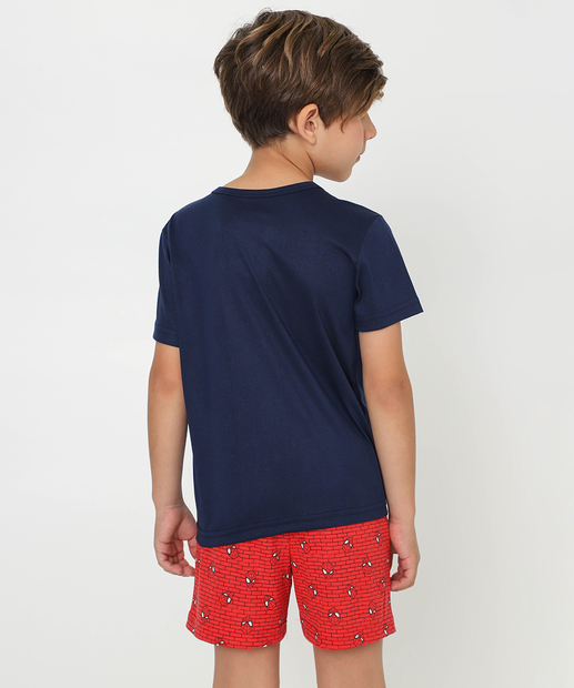 Pijama Infantil Homem Aranha Marvel Tam 4 a 12 Azul