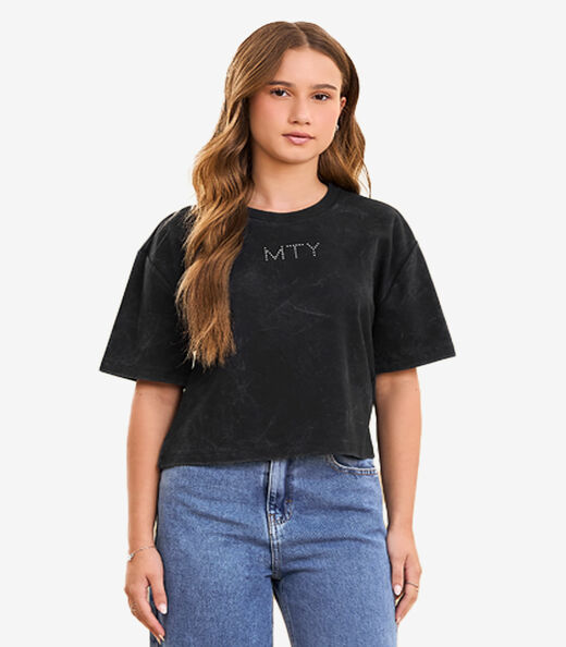 Image_Blusa Feminina Box Com Strass Minty Preto
