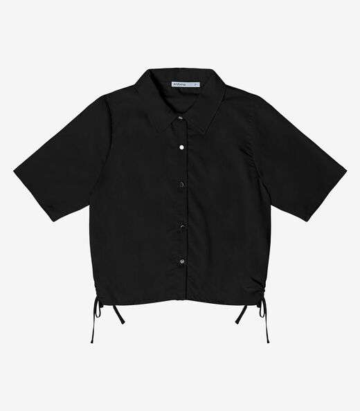 Camisa Feminina Gola Dupla Endless Preto