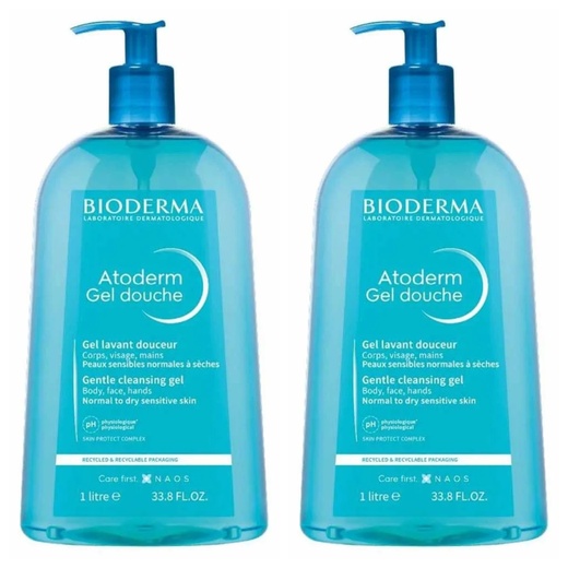 Image_Kit com 2 Unidades de Gel de Banho Corporal Hidratante Bioderma Atoderm 1L