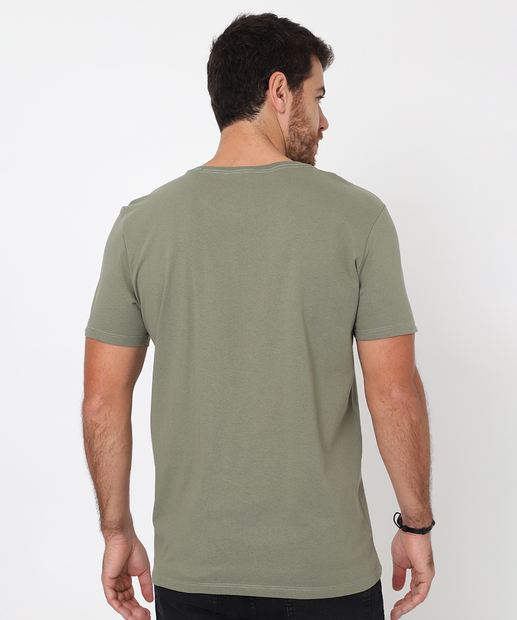 Camiseta Masculina Carro Manga Curta Marisa Verde