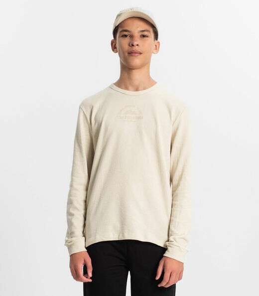 Camiseta Juvenil Manga Longa Masculina Minty Bege