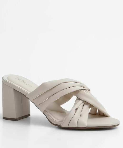 Tamanco Feminino Salto Grosso Tiras Bebecê