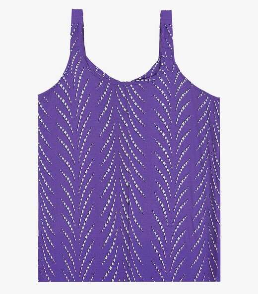 Regata Feminina Quadriculada Infinita Cor Roxo