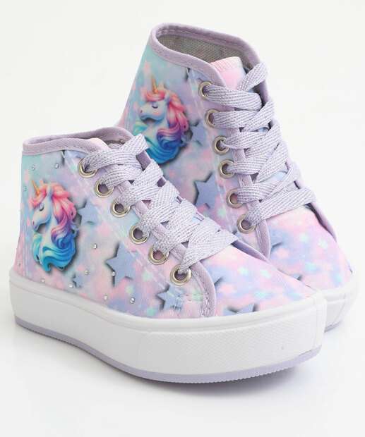 Tênis Infantil Casual Estampado Ortobessa Lilás