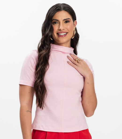 Blusa Feminina Cotton Leve Infinita Cor Rosa