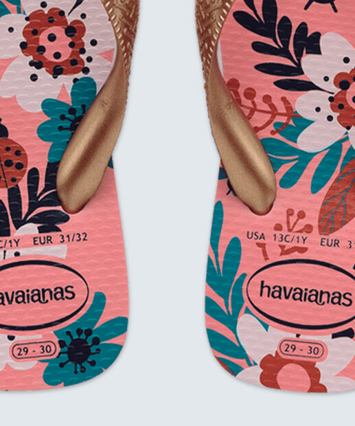 Chinelo Havaianas Infantil Estampa Flores