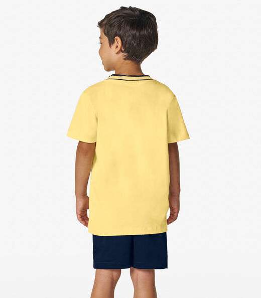 Conjunto Camiseta com Bermuda Trick Nick Amarelo