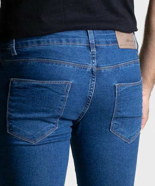 Calça Masculina Jeans Destroyed Skinny Bolso Sawary