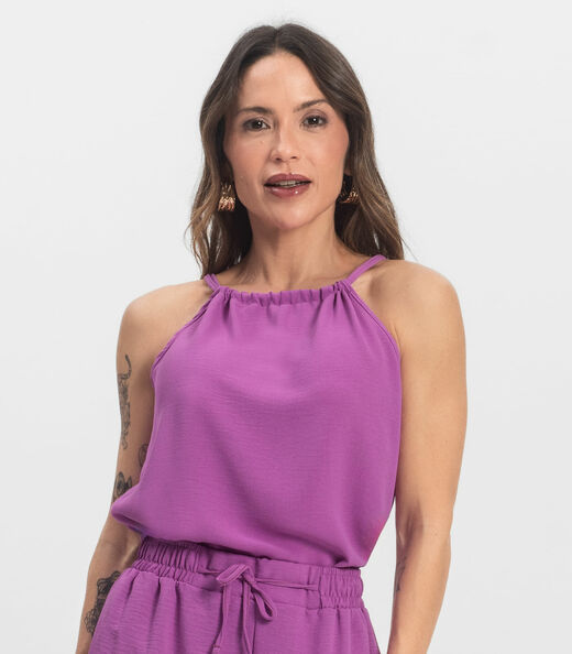 Conjunto Blusa com Shorts Infinita Cor Roxo