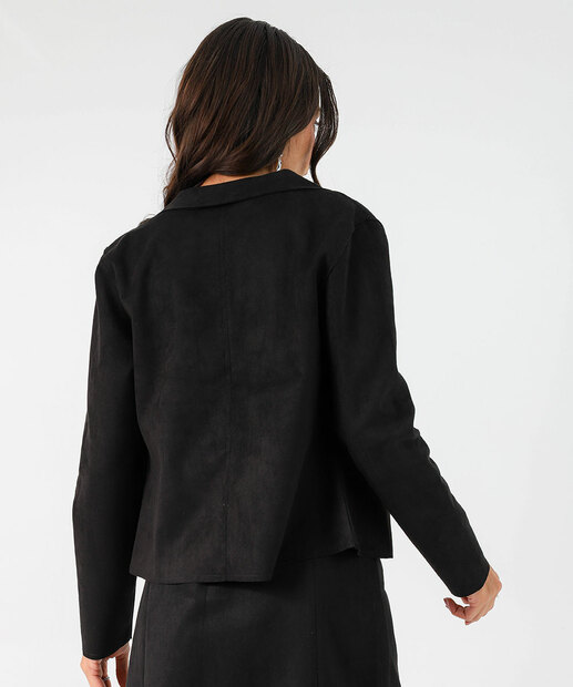 Jaqueta Feminina Biker Suede Marisa Preto