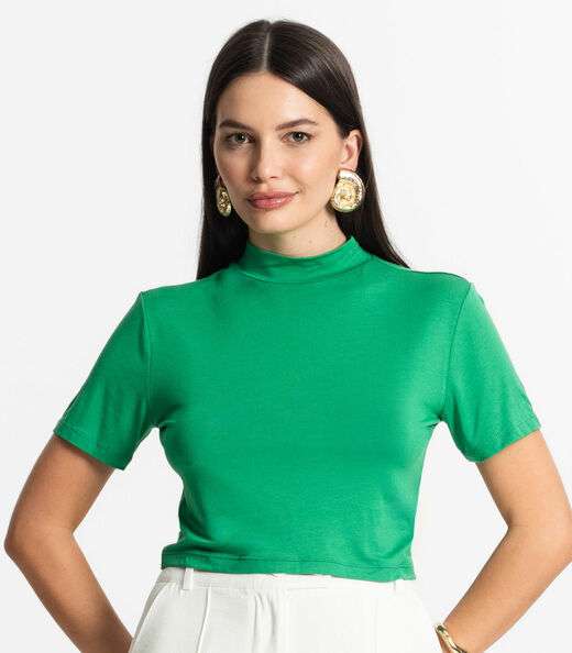 Blusa Cropped Feminina Select Verde