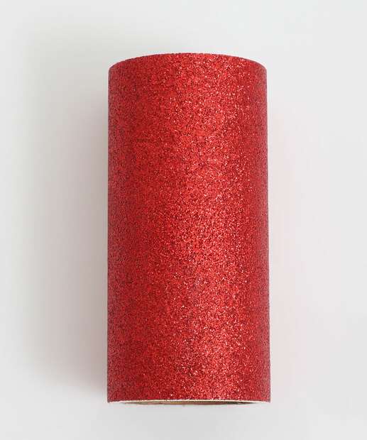 Kit 2 Mini Rolos Tira Pelos Poá Glitter Marisa Vermelho