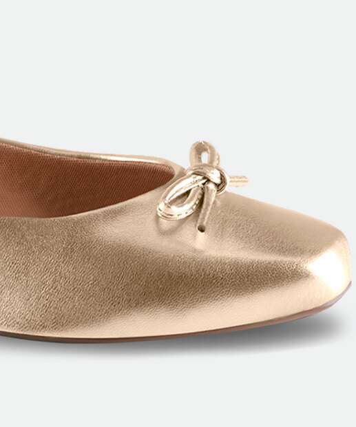 Sapatilha Feminina Metalizada Laço Fino Vizzano