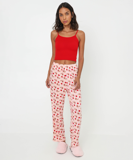 Image_Calça Pijama Feminino Avulso Estampa Cachorros Marisa Rosa