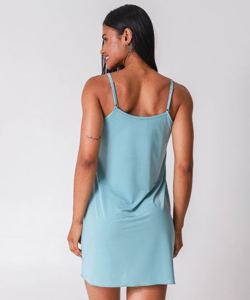 Camisola Liganete Recorte Renda Marisa Azul