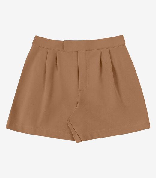 Image_Shorts Feminino Alfaiataria Em Piquet Endless Marrom