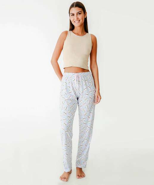 Calça Pijama Feminino Avulsa Marie Disney