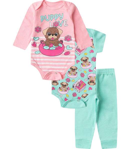 Image_Kit Body Infantil Longo 3 Peças Select Rosa