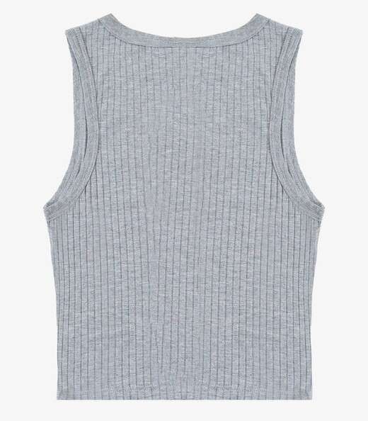 Regata Feminina Adulto Canelada Intinita Cor Cinza