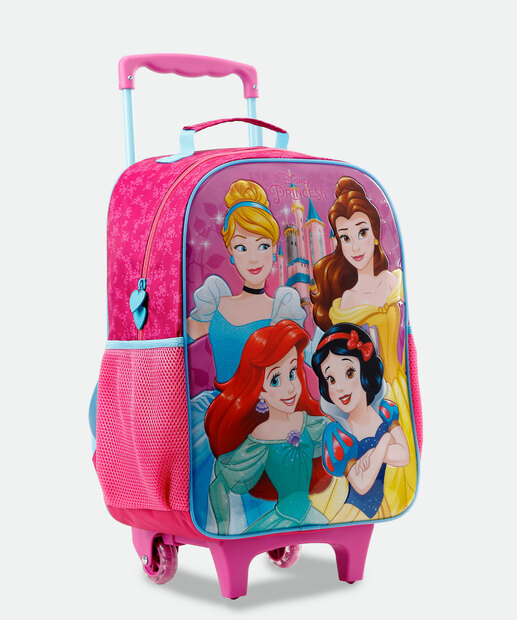 Mochila Mala Com Rodas Infantil Princesas Xeryus 