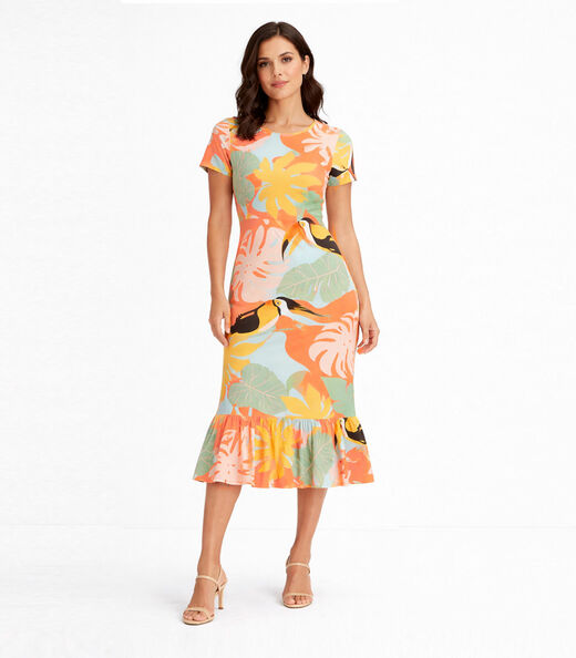 Image_Vestido Feminino Midi Slim Em Suplex Select Rosa
