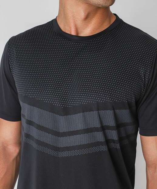 Camiseta Masculina Fitness Estampada MR Preto