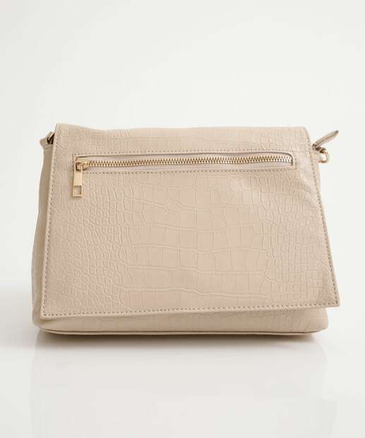 Bolsa Transversal Crossbody Feminina Textura Marisa Bege