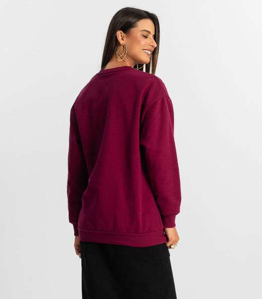 Blusão Alongado Feminino Rovitex Vermelho