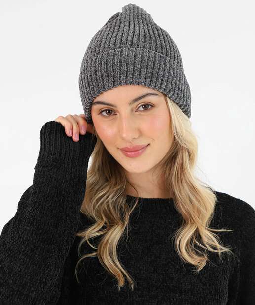 Image_Touca Feminina Chenille Marisa Bege