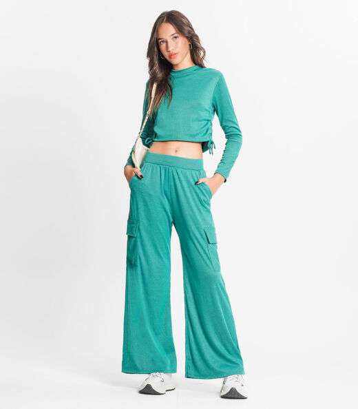 Conjunto Juvenil Feminino Blusão Com Calça Minty Verde