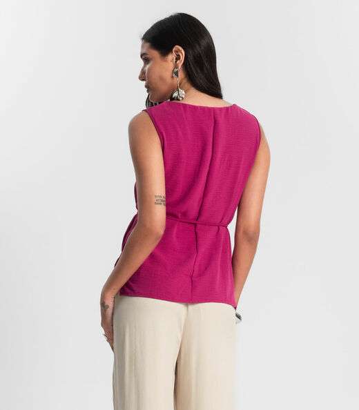 Regata Feminina com Amarração Rovitex Rosa