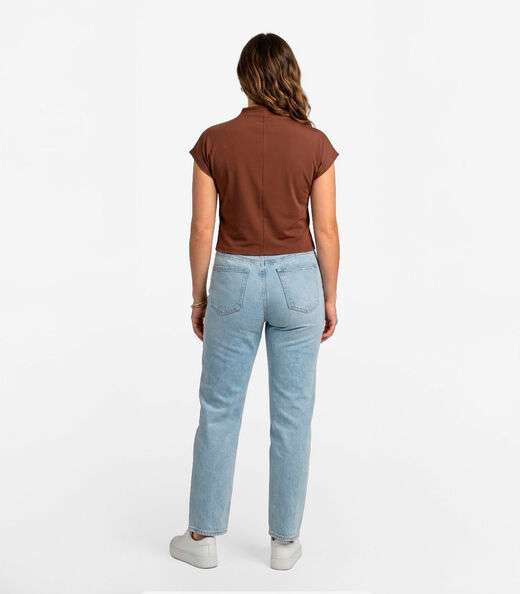 Blusa Feminina Com Gola Chaminé Select Marrom