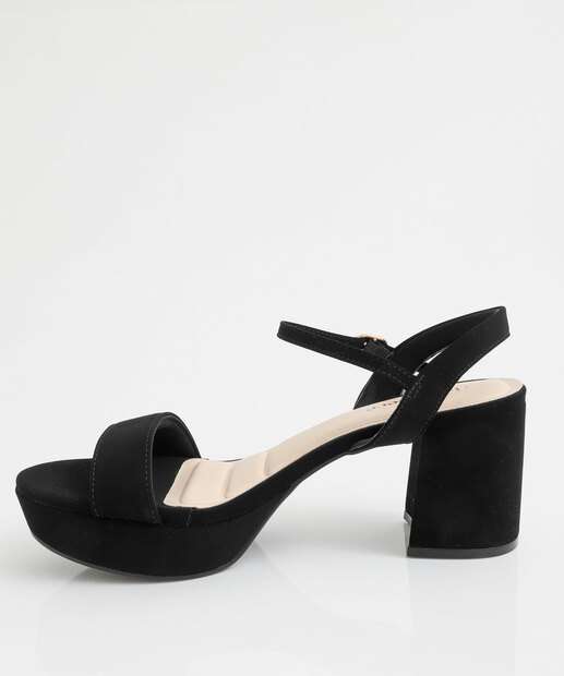 Sandália Feminina Meia Pata Nobuck Bebecê Preto