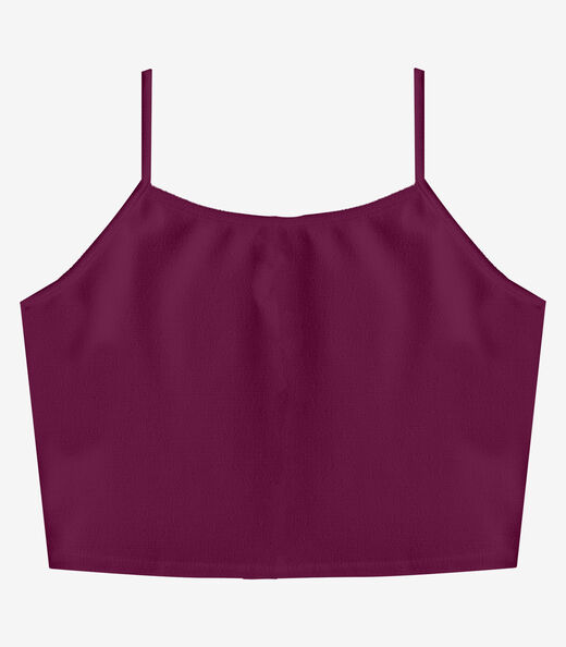 Blusa de Alça Feminina Tecido Henera Infinita Cor Roxo