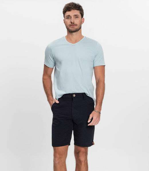 Image_Bermuda Maculina Sarja Com Bolsos Shift Preto