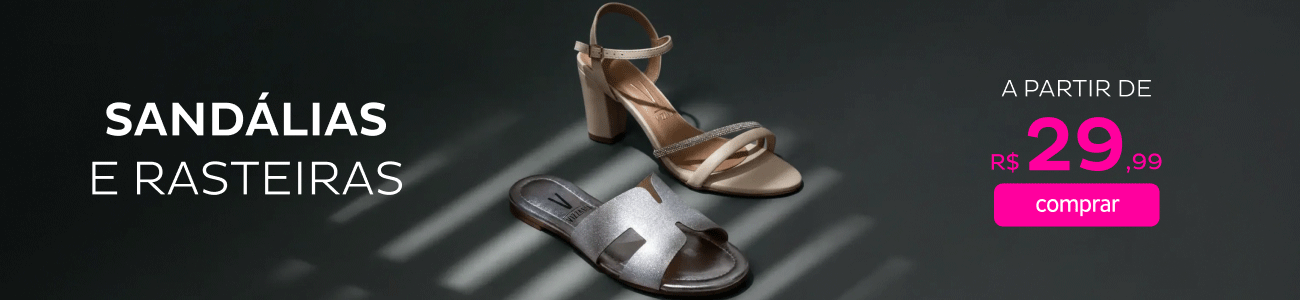 Sandalias e rasteiras a partir de 29,99
