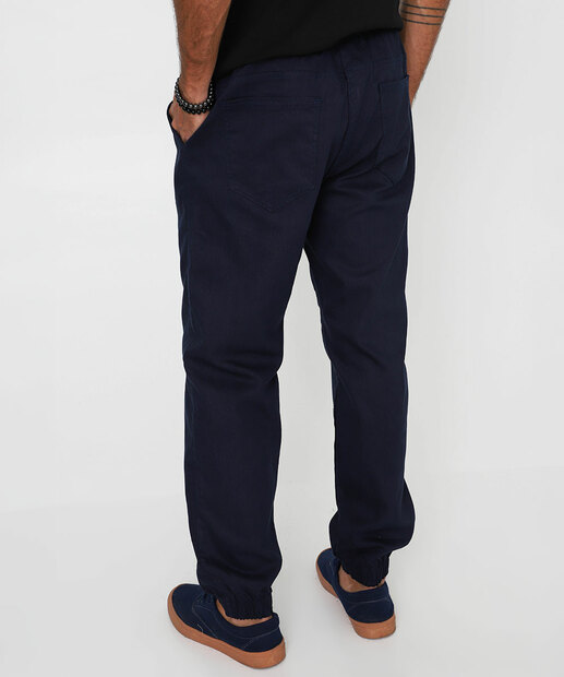 Calça Masculina Jogger Cargo Sarja Azul