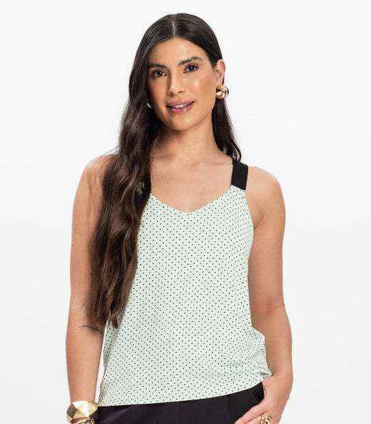 Regata Nadador Feminina Estampada Rovitex Azul