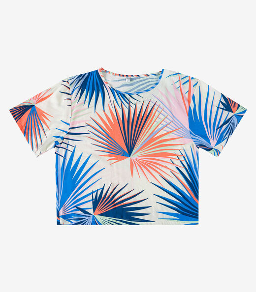 Blusa Feminina Com Estampa Rotativa Infinita Cor Branco