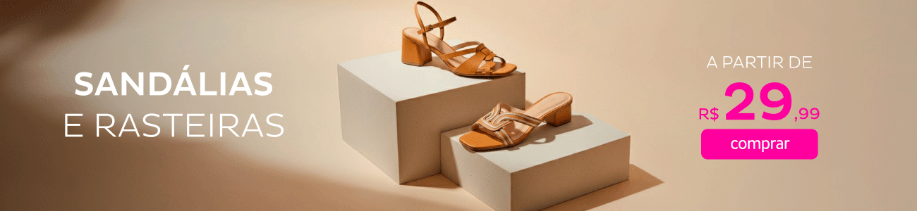 Sandalias e rasteiras a partir de 29,99