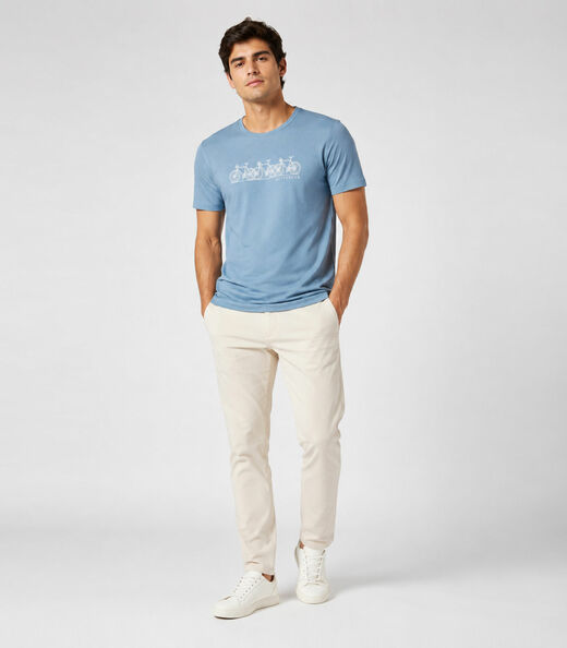 Camiseta Masculina Com Estampa Select Azul