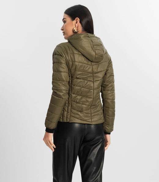 Jaqueta Feminina com Capuz em Microfibra Endless Verde