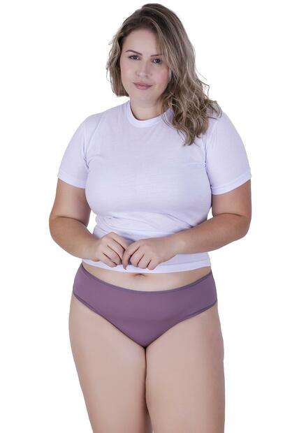 Calcinha Ternura Plus Size Microfibra Concept Lingerie Roxa