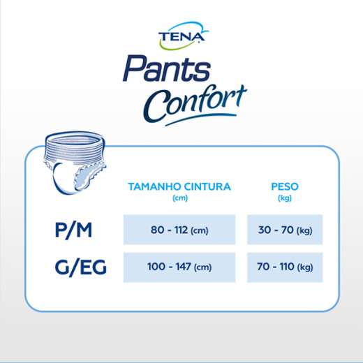 Roupa Íntima Tena Pants Confort G/EG 8 unidades