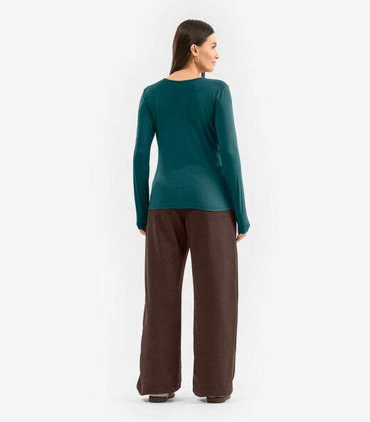 Calça Feminina em Moletom Rovitex Marrom